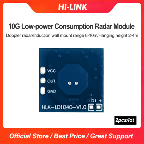 Hi-link 10G radar sensing module HLK-LD1040 low-power micro motion intelligent sensing sensor uart output with MCU